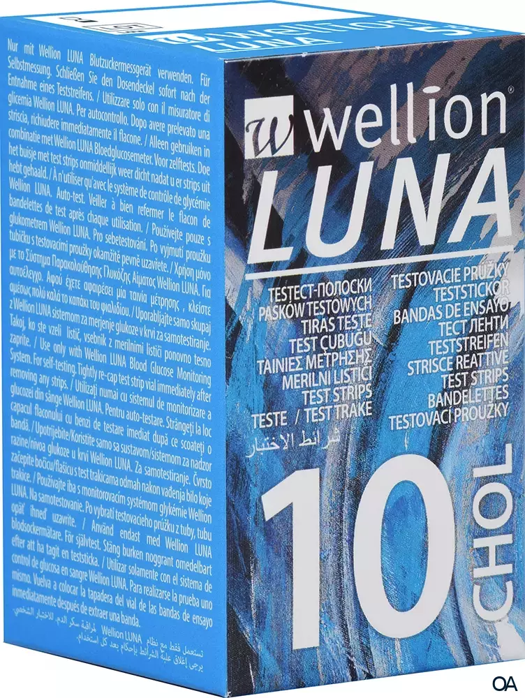 Wellion® LUNA Cholesterin Teststreifen CHOL Wellion® LUNA Cholesterin Teststreifen CHOL