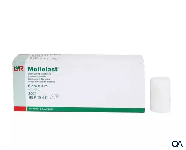 Mollelast® Elastische Fixierbinde, lose im Karton, 6 cm x 4 m