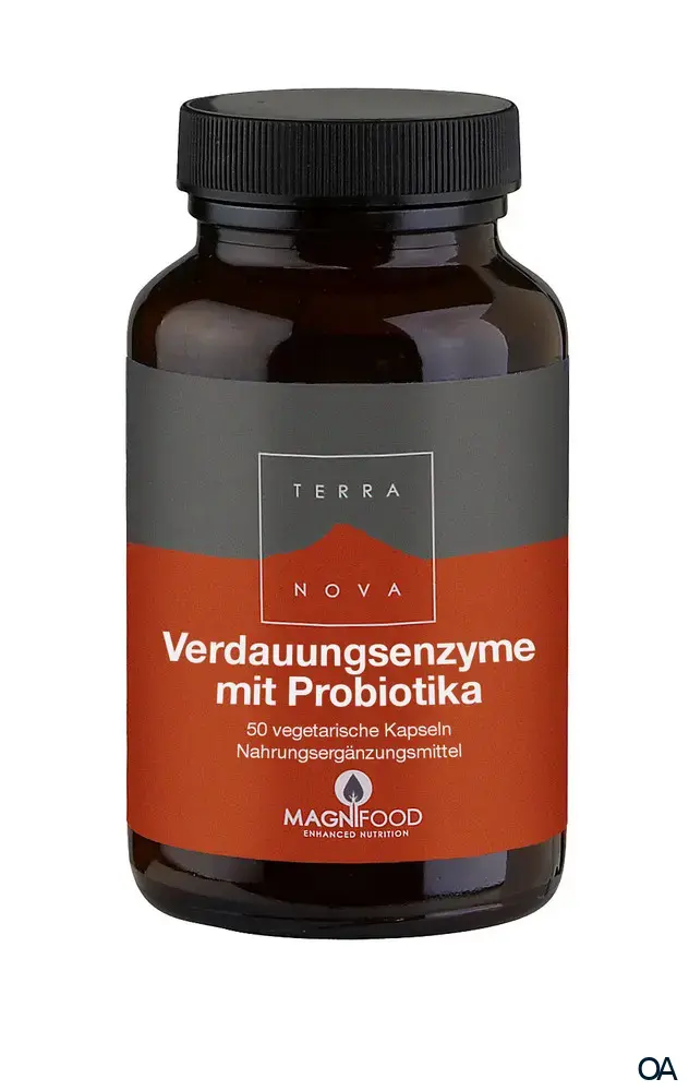 Terra Nova Verdauungsenzyme mit Probiotika Komplex Kapseln