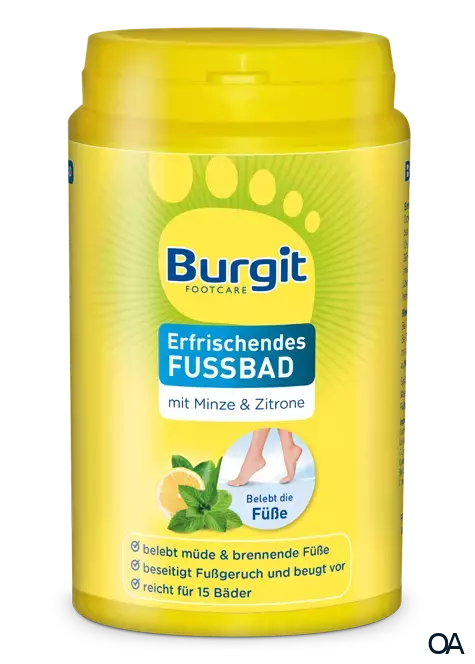 Burgit Footcare Erfrischendes Fußbad mit Minze & Zitrone