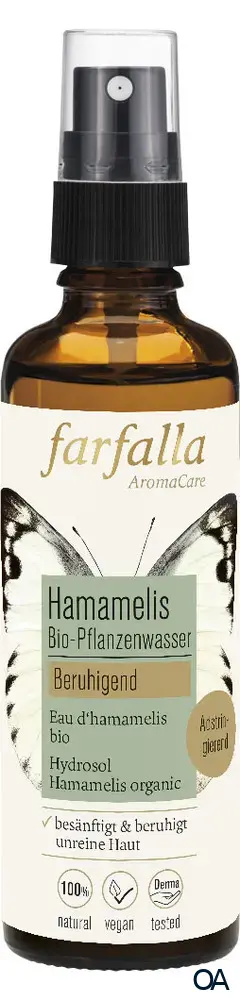 Farfalla Hamamelis, Bio-Pflanzenwasser, beruhigend