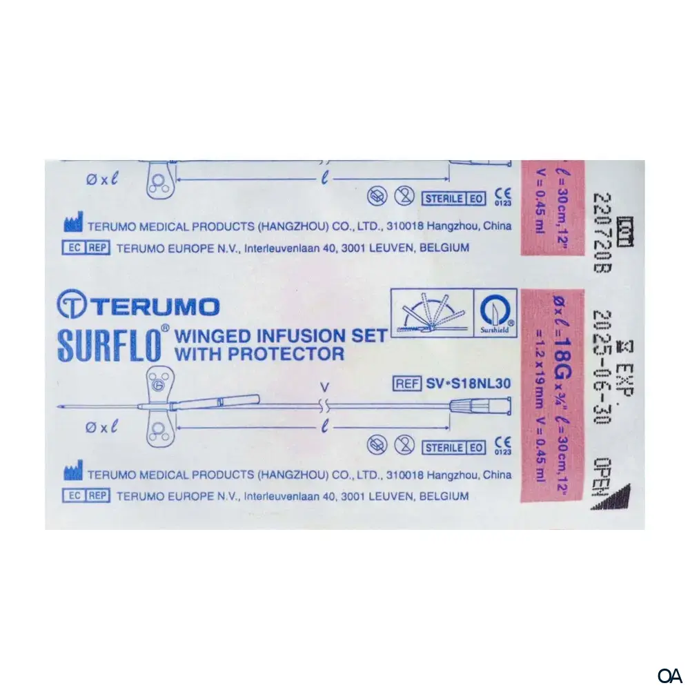 TERUMO Surshield® Surflo® Sicherheits-Perfusionsbesteck 1,2 x 19 mm, 18G