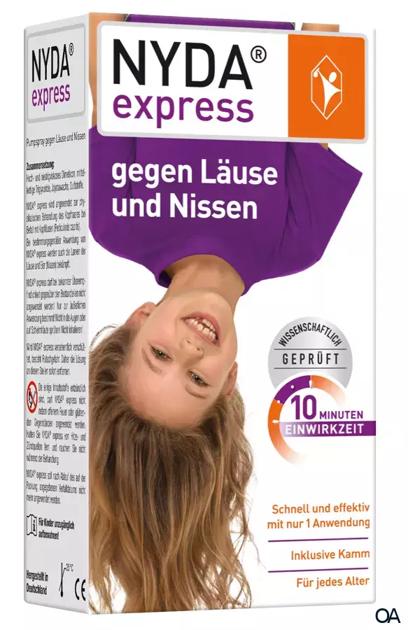 NYDA® express Pumpspray inkl. Nissenkamm NYDA® express Pumpspray inkl. Nissenkamm