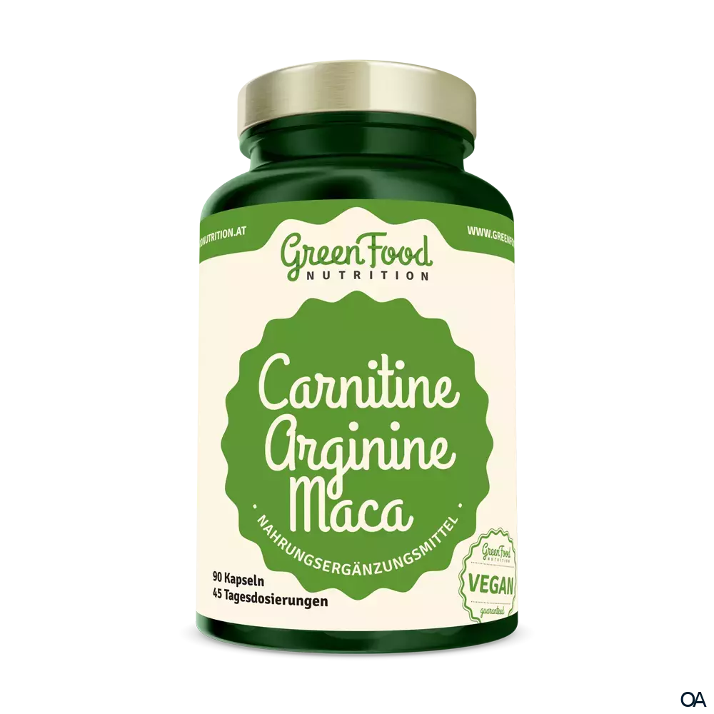 GreenFood Nutrition Carnitin + Arginin + Maca Kapseln GreenFood Nutrition Carnitin + Arginin + Maca Kapseln