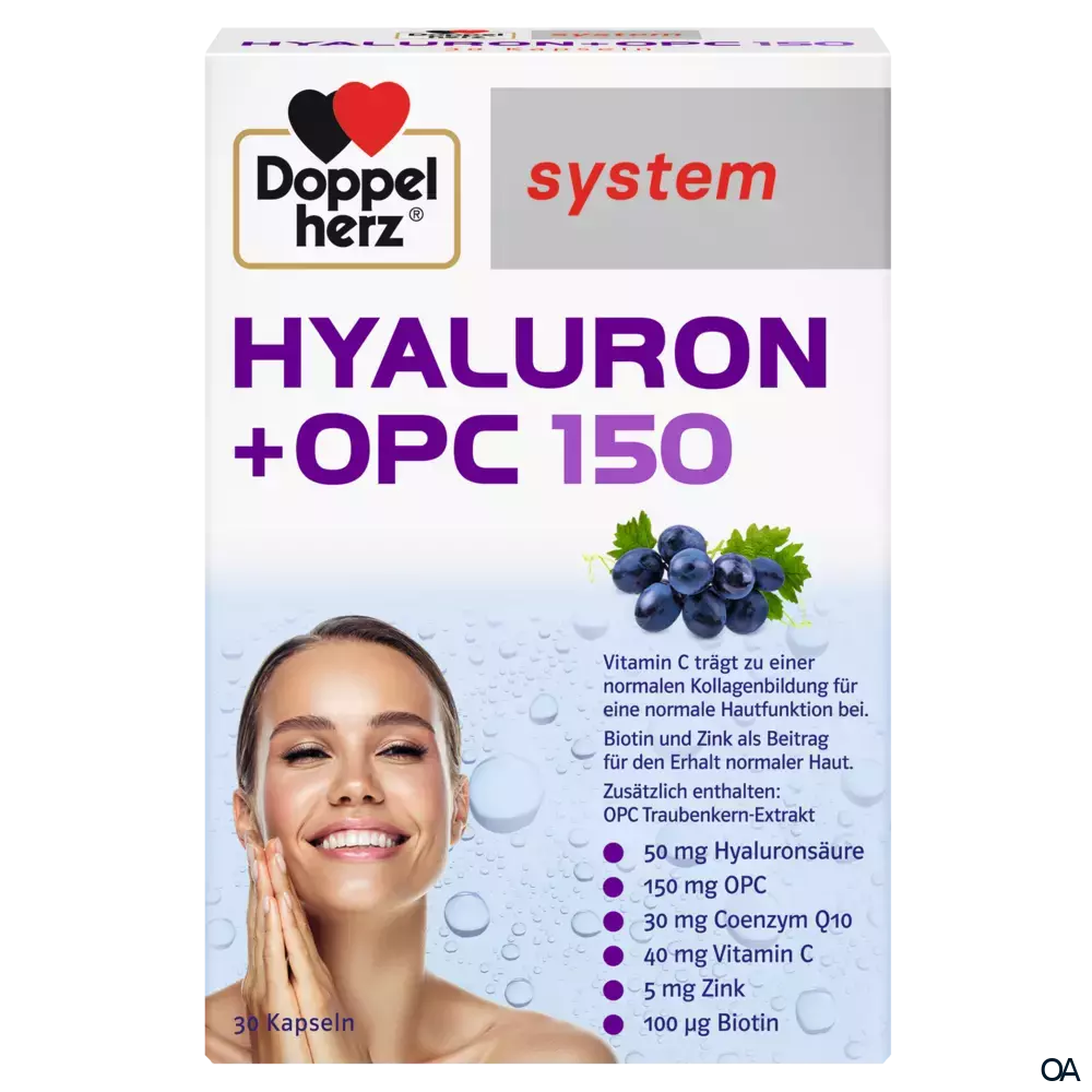 Doppelherz system Hyaluron + OPC 150 Kapseln Doppelherz system Hyaluron + OPC 150 Kapseln