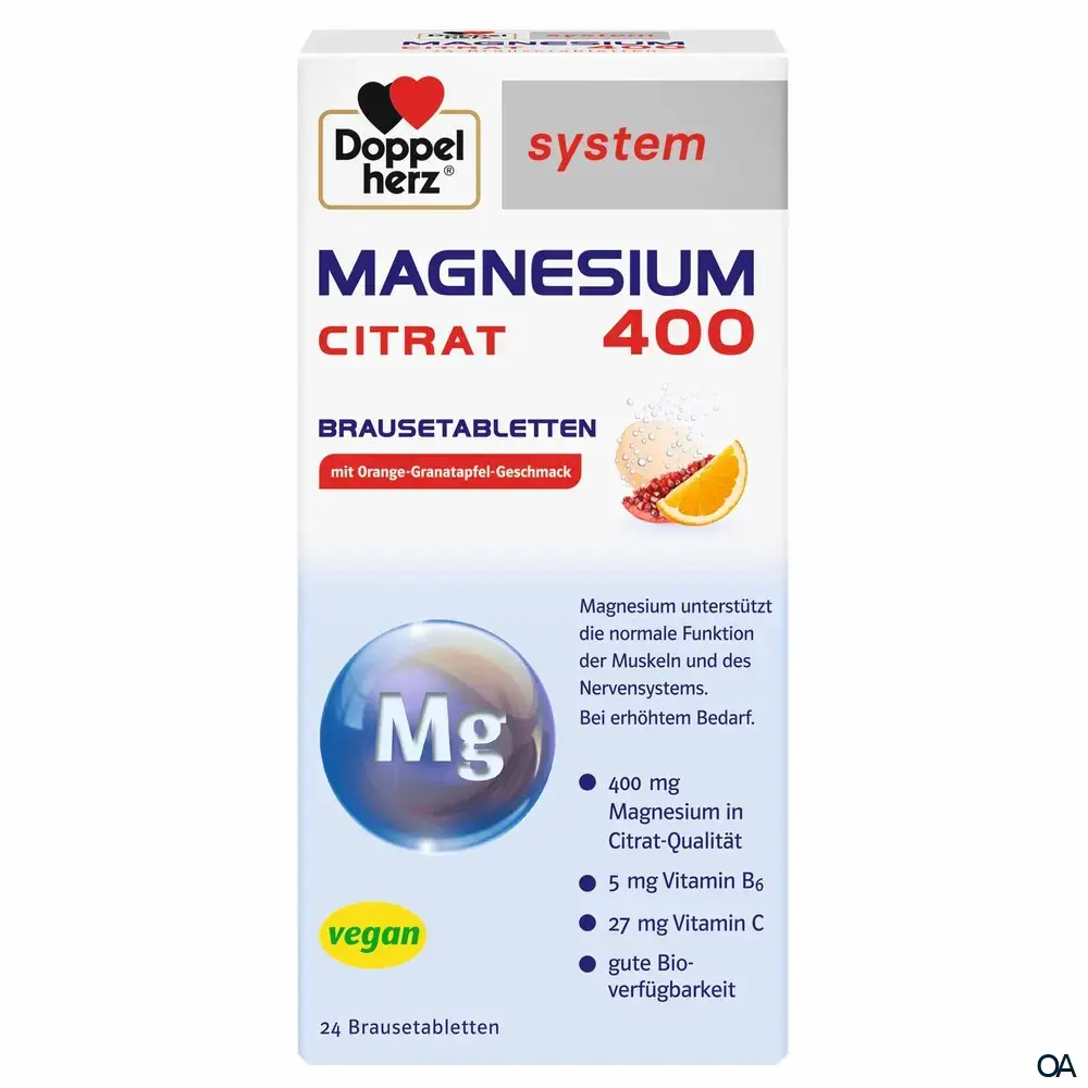 Doppelherz system Magnesium 400 Citrat Brausetabletten Doppelherz system Magnesium 400 Citrat Brausetabletten