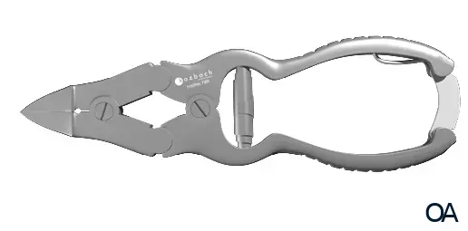 Kozbach Pharma 79R Doppelgelenkzange konkave Schneide, rostfrei, 13 cm