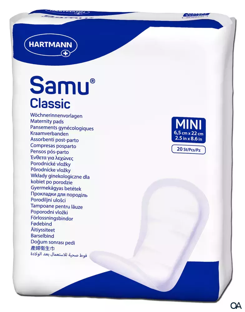 Samu® Classic Mini Wöchnerinnenvorlagen 6,5 x 22 cm
