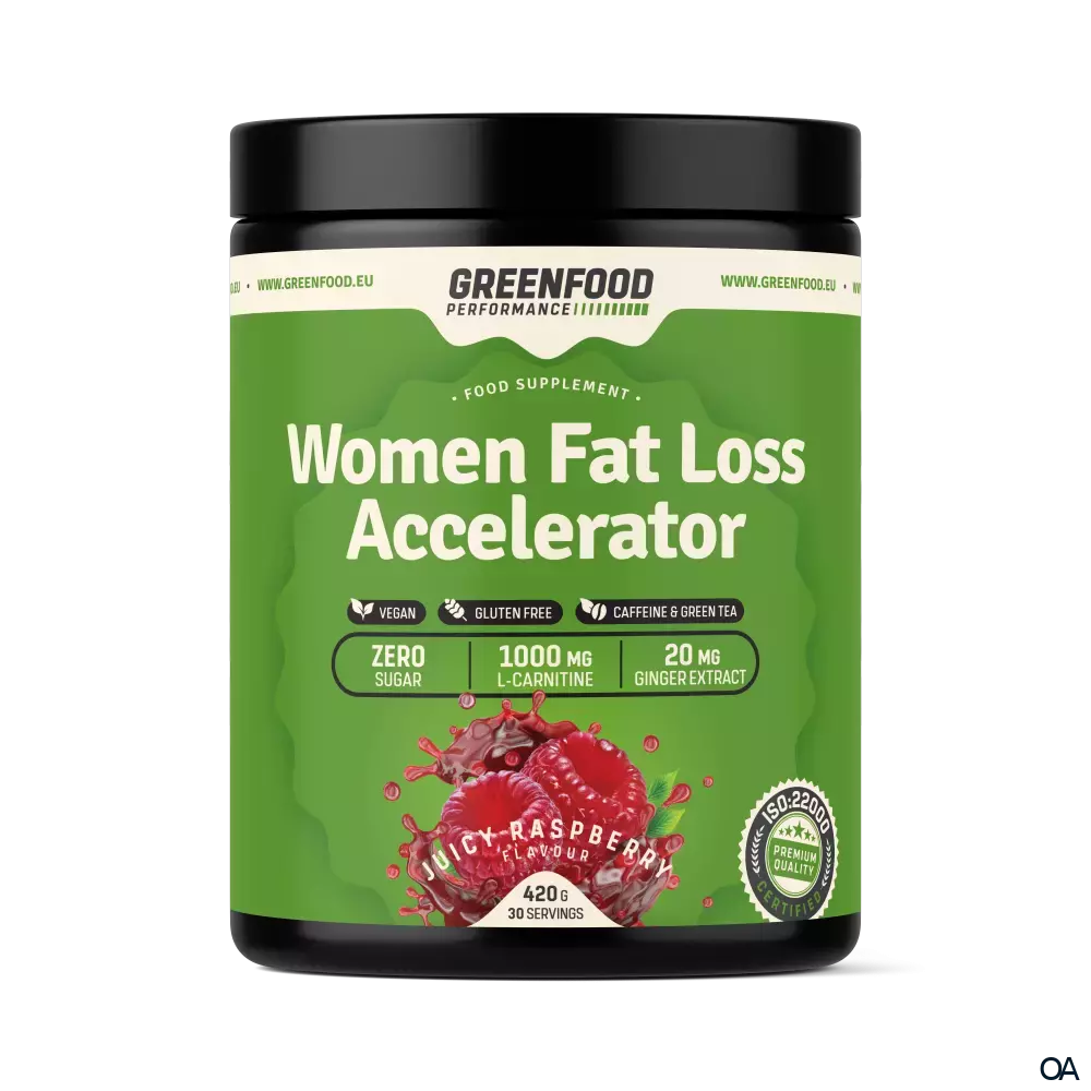 GreenFood Nutrition Performance Women Fat Loss Accelerator Pulver Juicy Raspberry GreenFood Nutrition Performance Women Fat Loss Accelerator Pulver Juicy Raspberry