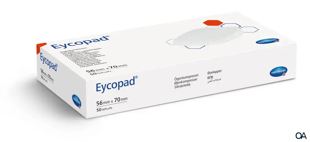 Eycopad® Augenkompresse unsteril, 56 x 70 mm Eycopad® Augenkompresse unsteril, 56 x 70 mm