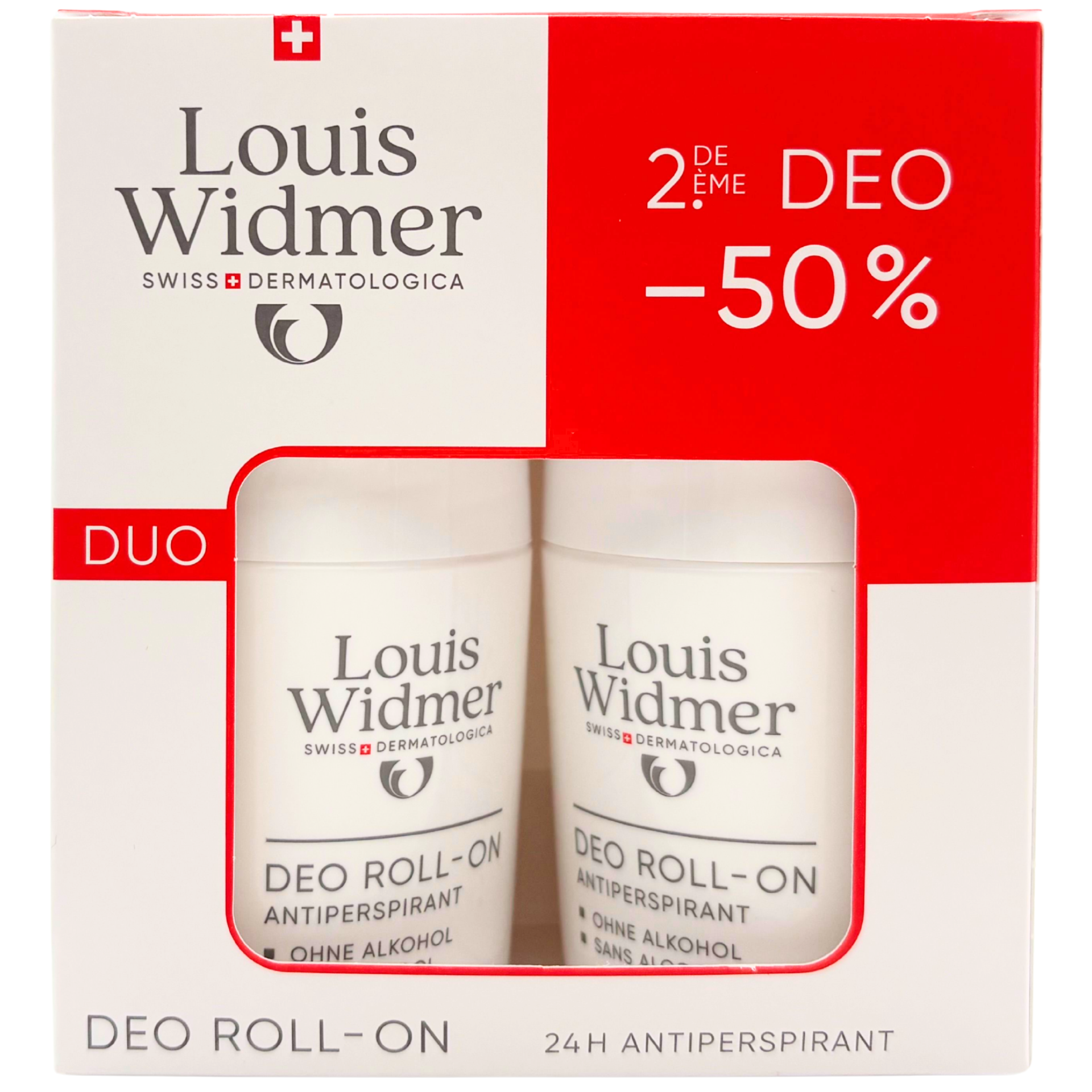 Louis Widmer Deo Roll-on Antiperspirant Doppelpack - leicht parfümiert 