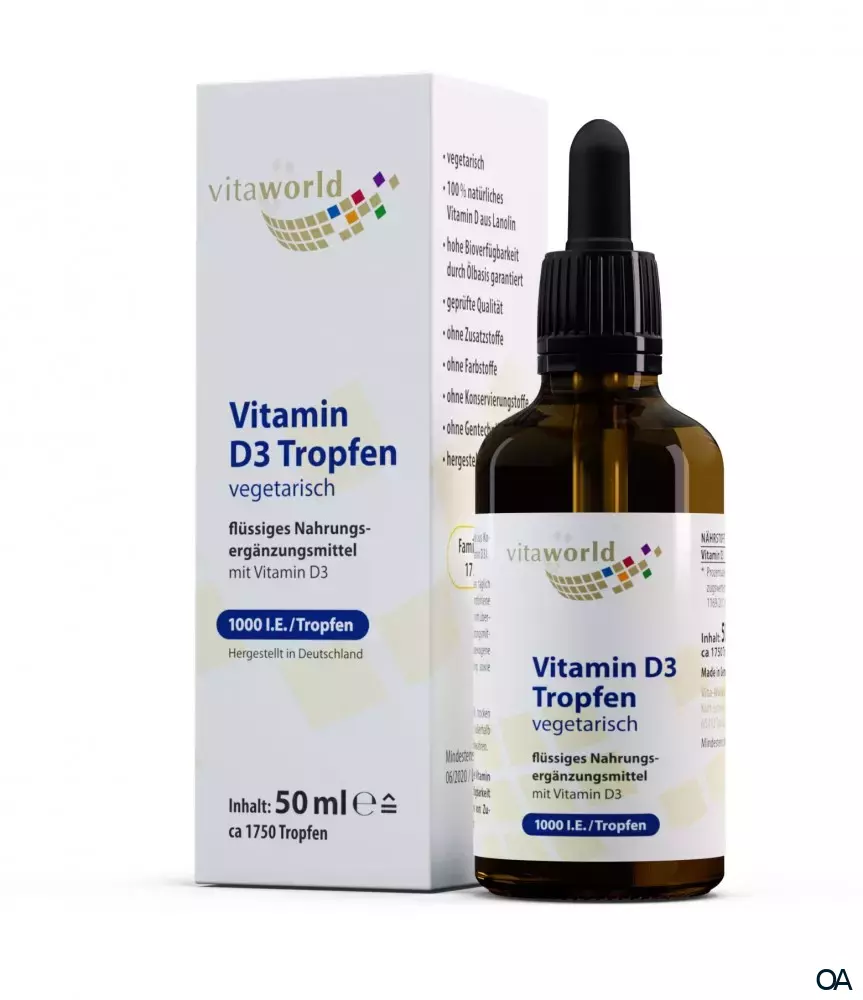 Vitaworld Vitamin D3 Tropfen 1.000 I.E.