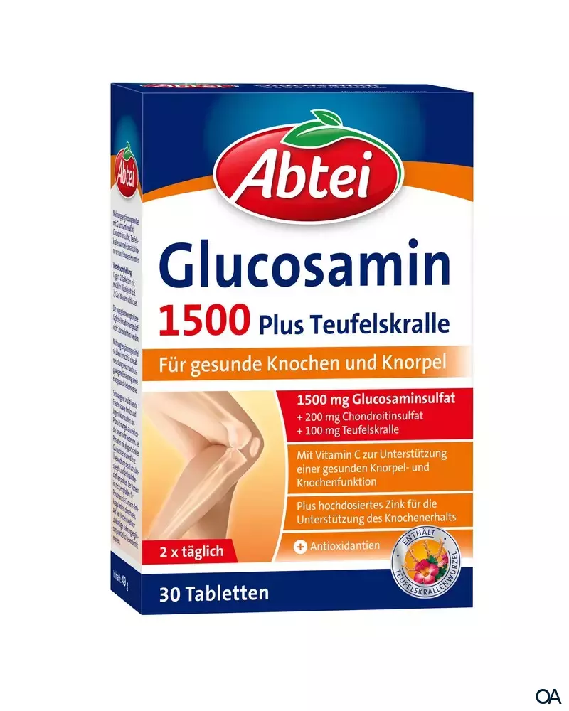 Abtei Glucosamin 1500 Plus Teufelskralle Tabletten Abtei Glucosamin 1500 Plus Teufelskralle Tabletten