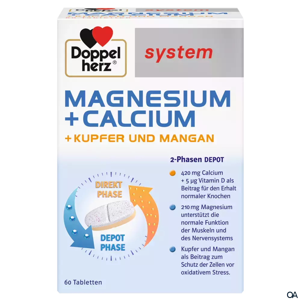 Doppelherz system MAGNESIUM + CALCIUM DEPOT Tabletten Doppelherz system MAGNESIUM + CALCIUM DEPOT Tabletten