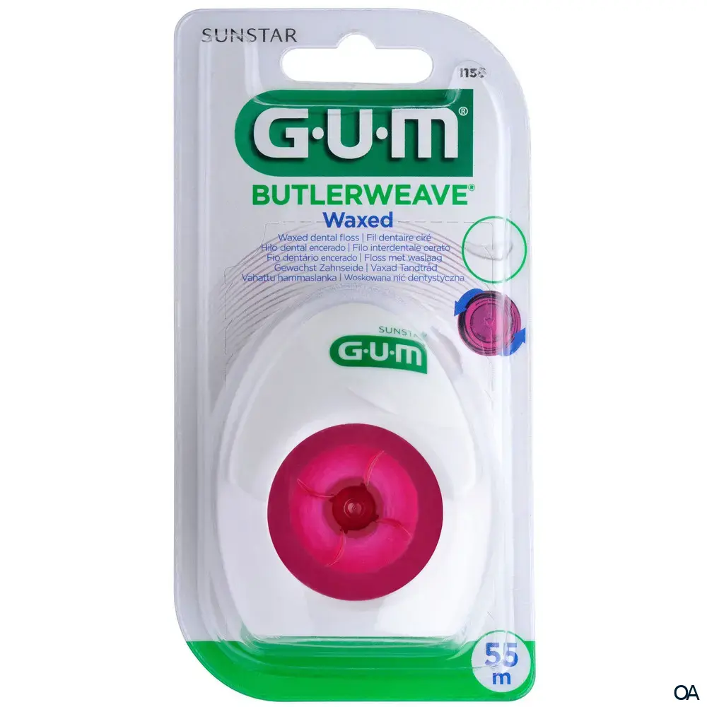 GUM® BUTLERWEAVE® Zahnseide gewachst GUM® BUTLERWEAVE® Zahnseide gewachst