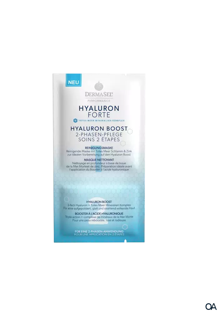 Dermasel HYALURON FORTE Hyaluron Boost 2-Phasen-Pflege Maske Dermasel HYALURON FORTE Hyaluron Boost 2-Phasen-Pflege Maske