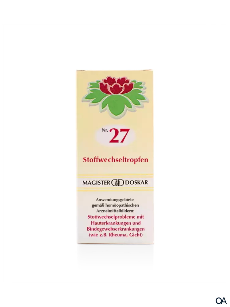 Doskar Tropfen Nr. 27 - Stoffwechseltropfen Doskar Tropfen Nr. 27 - Stoffwechseltropfen