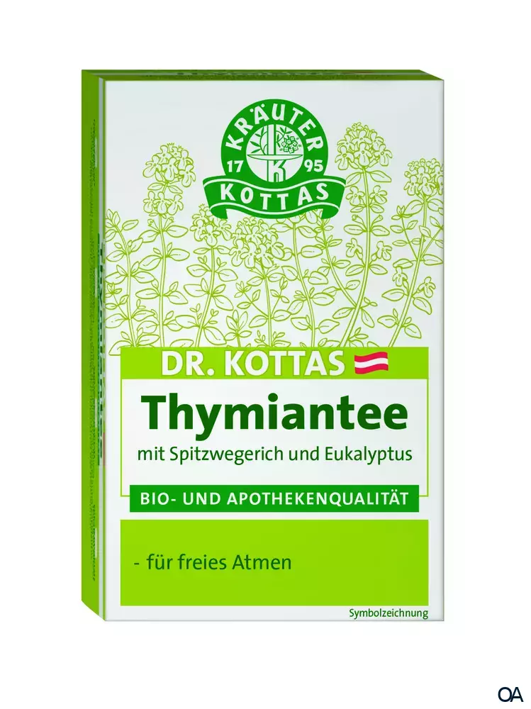 Dr. Kottas Thymiantee mit Spitzwegerich und Eukalyptus Dr. Kottas Thymiantee mit Spitzwegerich und Eukalyptus