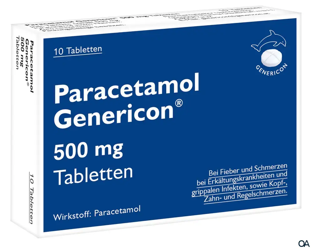 Paracetamol Genericon 500 mg Tabletten