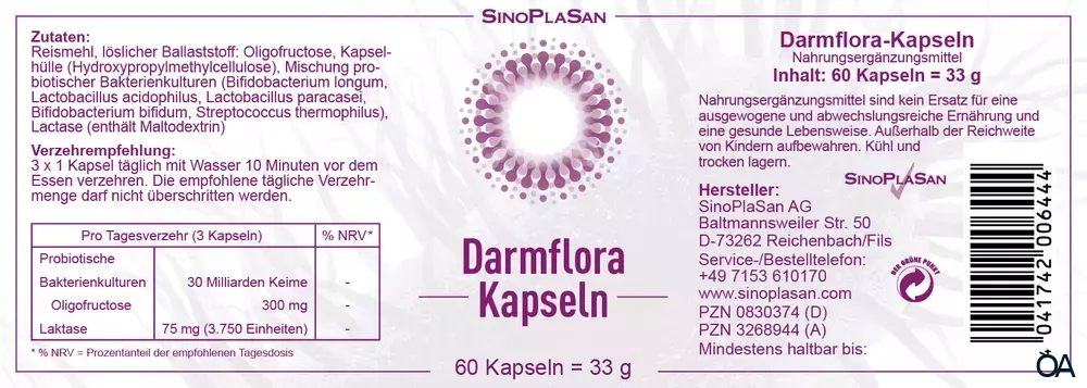 SinoPlaSan Darmflora Kapseln