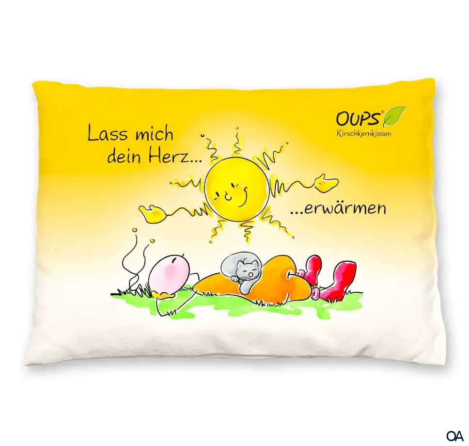 OUPS Kirschkernkissen Gelb - Lass mich dein Herz erwärmen OUPS Kirschkernkissen Gelb - Lass mich dein Herz erwärmen