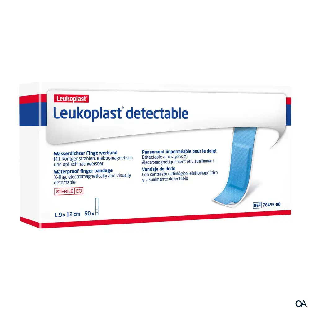 Leukoplast® detectable Wasserdichter Fingerverband Pflasterstreifen 1,9 x 12 cm