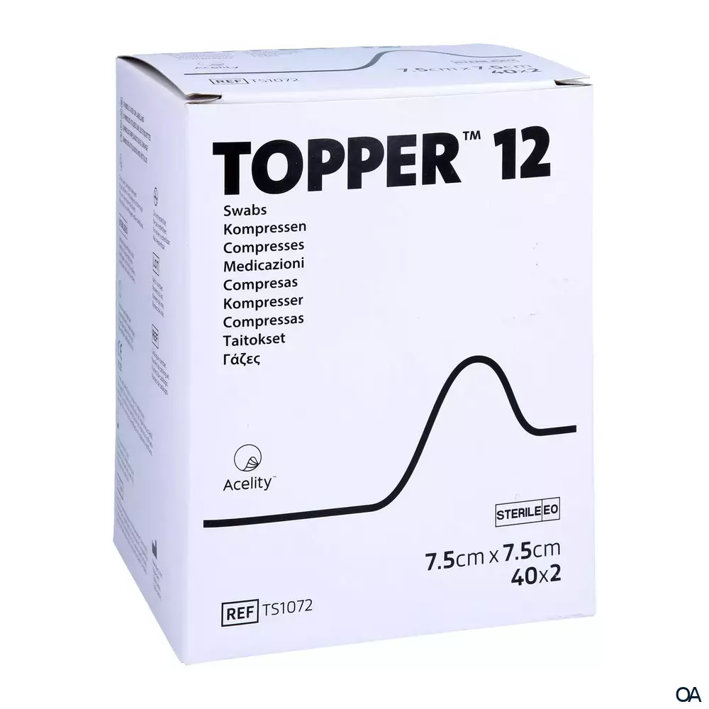 3M Topper 12 sterile Kompressen 7,5 x 7,5 cm, 40 x 2 Stück 3M Topper 12 sterile Kompressen 7,5 x 7,5 cm, 40 x 2 Stück