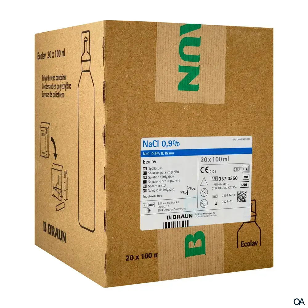 B.Braun NaCL 0,9% - Ecolav® Spüllösung 100 ml B.Braun NaCL 0,9% - Ecolav® Spüllösung 100 ml