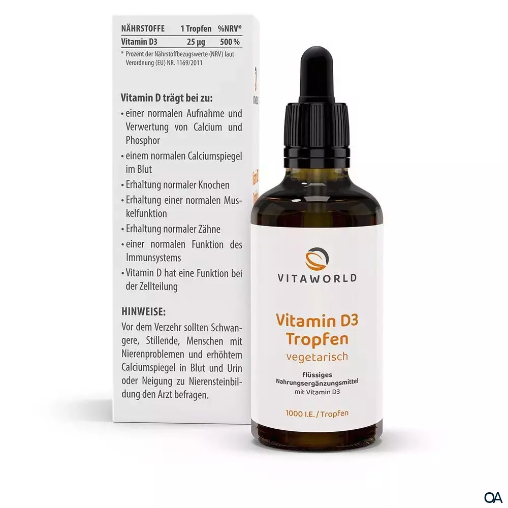 Vitaworld Vitamin D3 Tropfen 1.000 I.E.