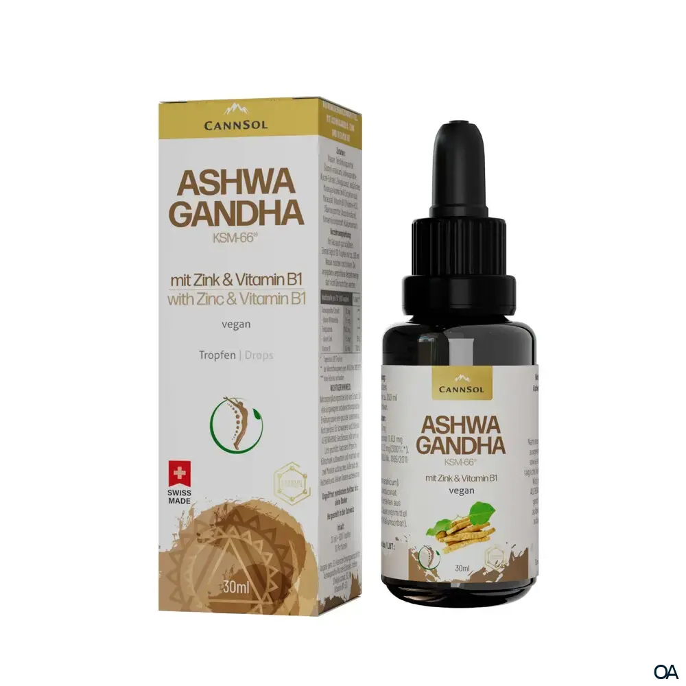 CannSol Ashwagandha mit Zink und Vitamin B1 Tropfen CannSol Ashwagandha mit Zink und Vitamin B1 Tropfen
