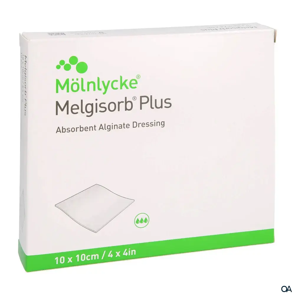 Mölnlycke® Melgisorb® Plus Alginat-Kompresse steril, 10 x 10 cm