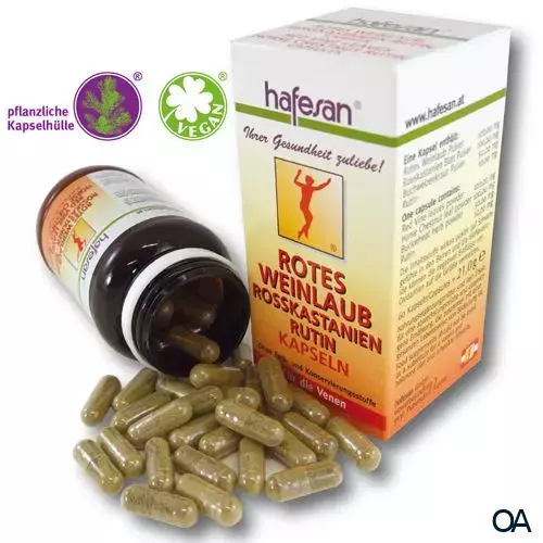 hafesan Rotes Weinlaub + Rosskastanie + Rutin Kapseln hafesan Rotes Weinlaub + Rosskastanie + Rutin Kapseln