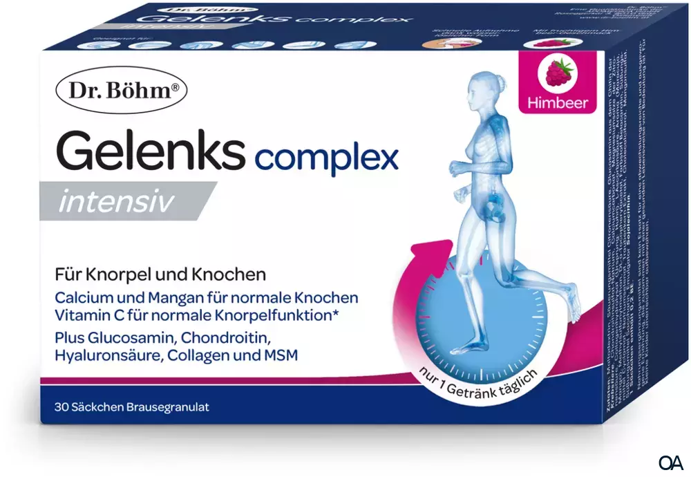 Dr. Böhm® Gelenks complex intensiv Brausegranulat - Himbeer Dr. Böhm® Gelenks complex intensiv Brausegranulat - Himbeer