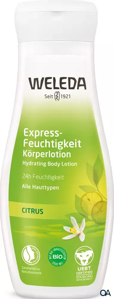 Weleda Express-Feuchtigkeit Körperlotion Citrus Weleda Express-Feuchtigkeit Körperlotion Citrus