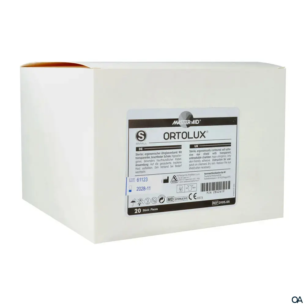 Master Aid® Ortolux® steriler, ergonomischer Uhrglasverband Small - 96 x 68 mm
