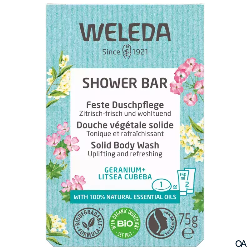 Weleda Feste Duschpflege Geranium + Litsea Cubeba