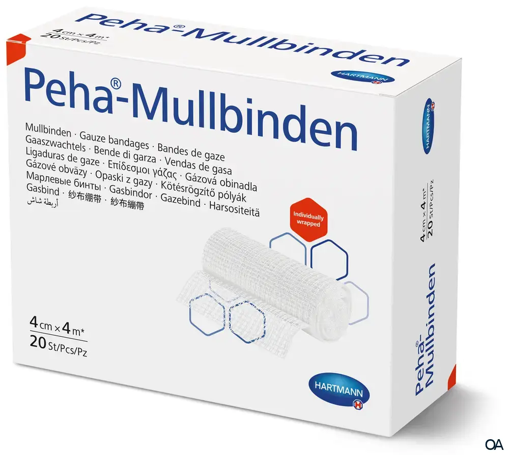 Peha®-Mullbinden 4 cm x 4 m