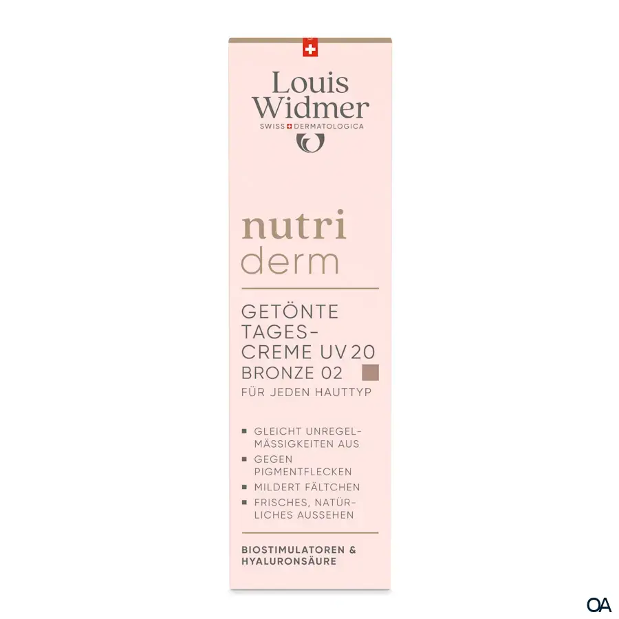 Louis Widmer nutriderm Getönte Tagescreme UV 20 Bronze 02 - leicht parfümiert Louis Widmer nutriderm Getönte Tagescreme UV 20 Bronze 02 - leicht parfümiert