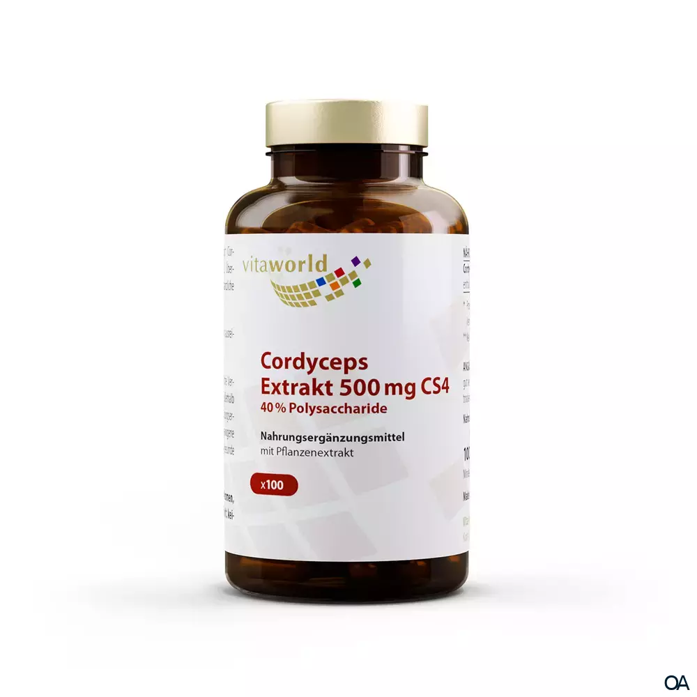 Vitaworld Cordyceps Extrakt CS4 500 mg 40% Polysaccharide Kapseln Vitaworld Cordyceps Extrakt CS4 500 mg 40% Polysaccharide Kapseln