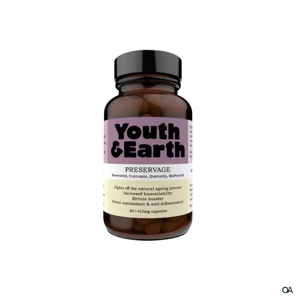 Youth & Earth Preservage (Trans-Resveratrol, Curcumin, Quercetin, BioPerine) Kapseln Youth & Earth Preservage (Trans-Resveratrol, Curcumin, Quercetin, BioPerine) Kapseln