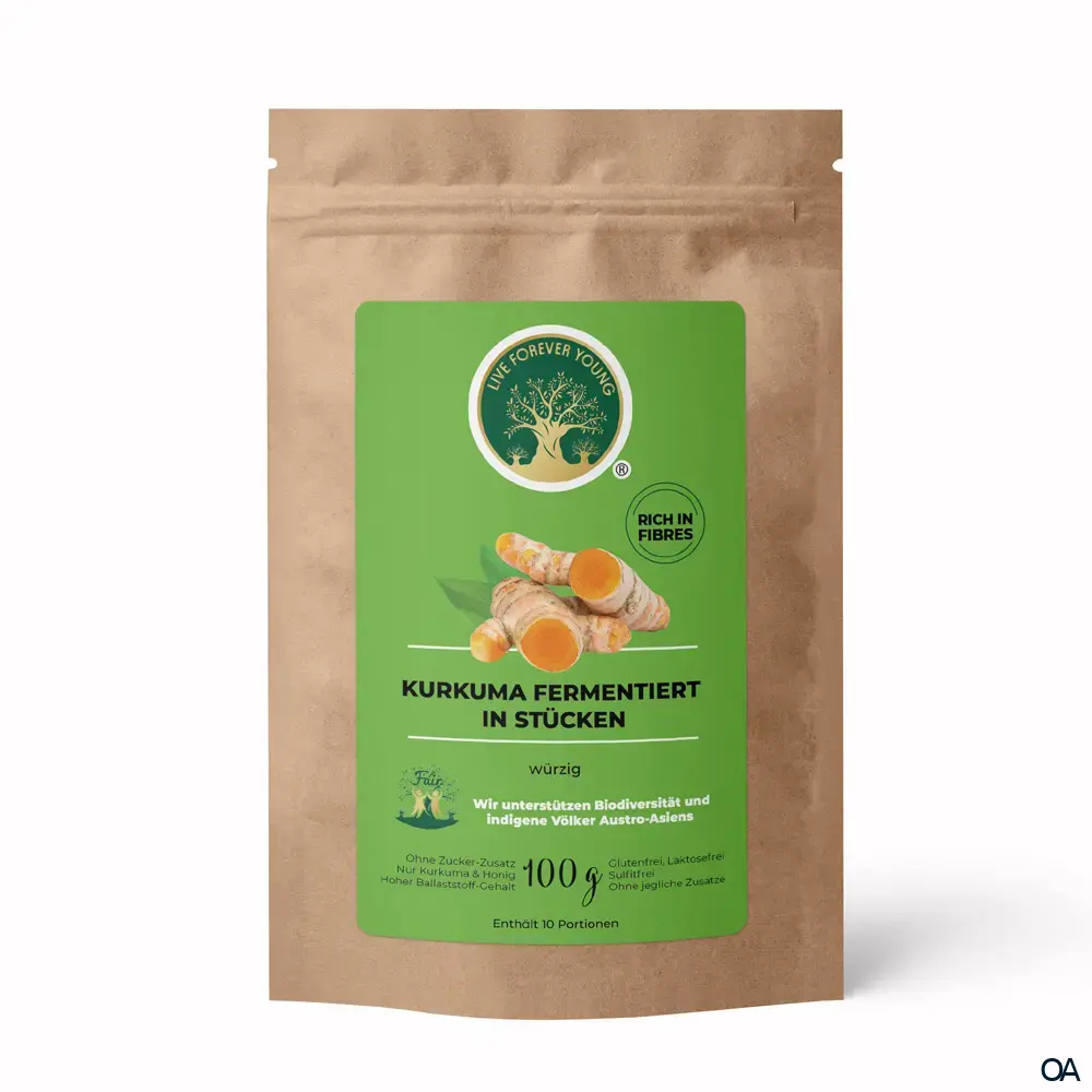 Live Forever Young Kurkuma Fermentiert in Stücken Live Forever Young Kurkuma Fermentiert in Stücken