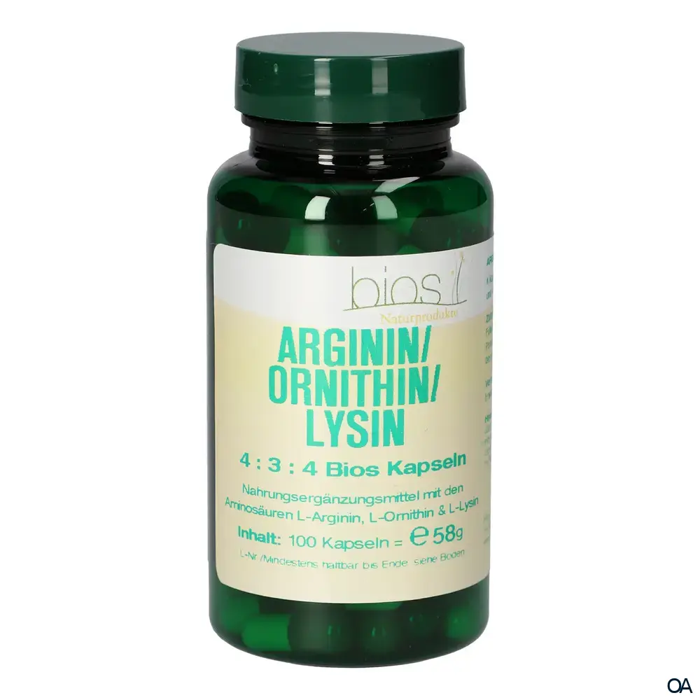 Bios Arginin / Ornithin / Lysin Kapseln Bios Arginin / Ornithin / Lysin Kapseln