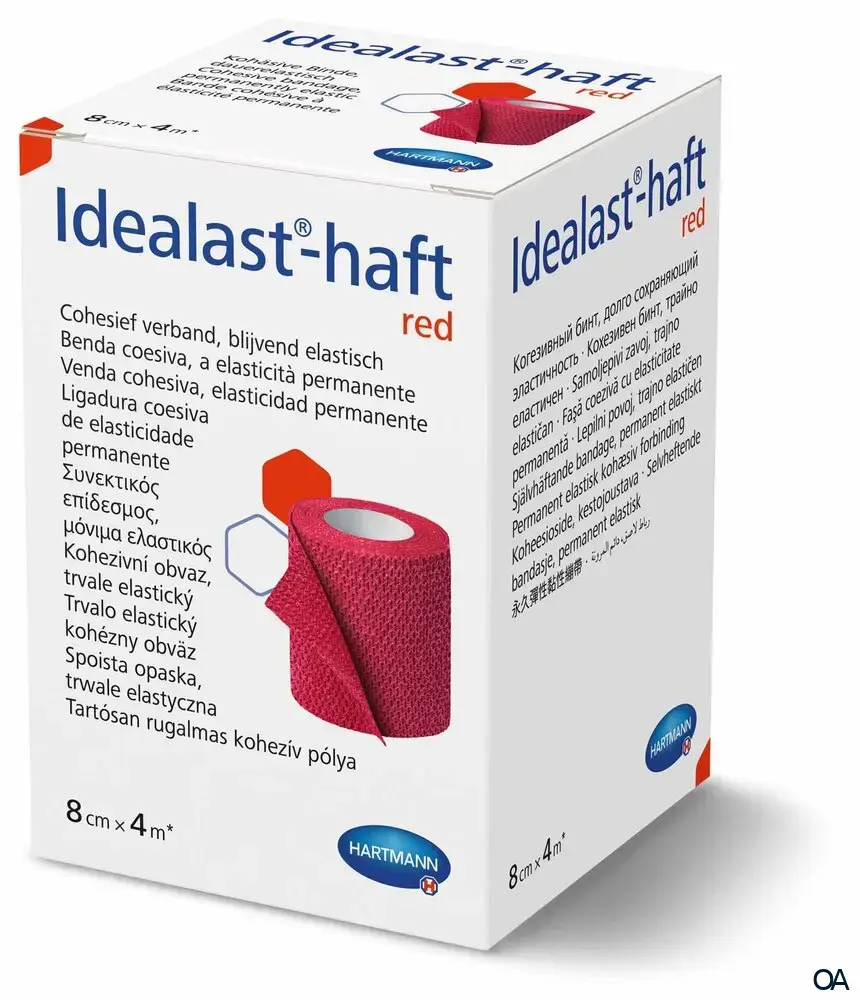 Idealast®-haft Color Idealbinde Rot 8 cm x 4 m
