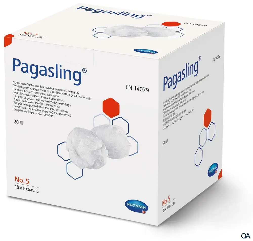 Pagasling®  Schlinggazetupfer aus Verbandmull steril, Größe 5 - extragroß, 18 x 10 Stück