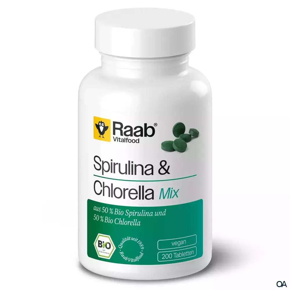 Raab® Vitalfood Bio Spirulina + Chlorella Tabletten