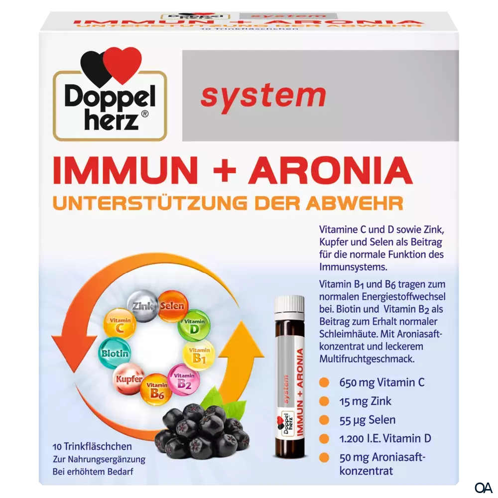 Doppelherz system IMMUN + ARONIA Trinkfläschchen