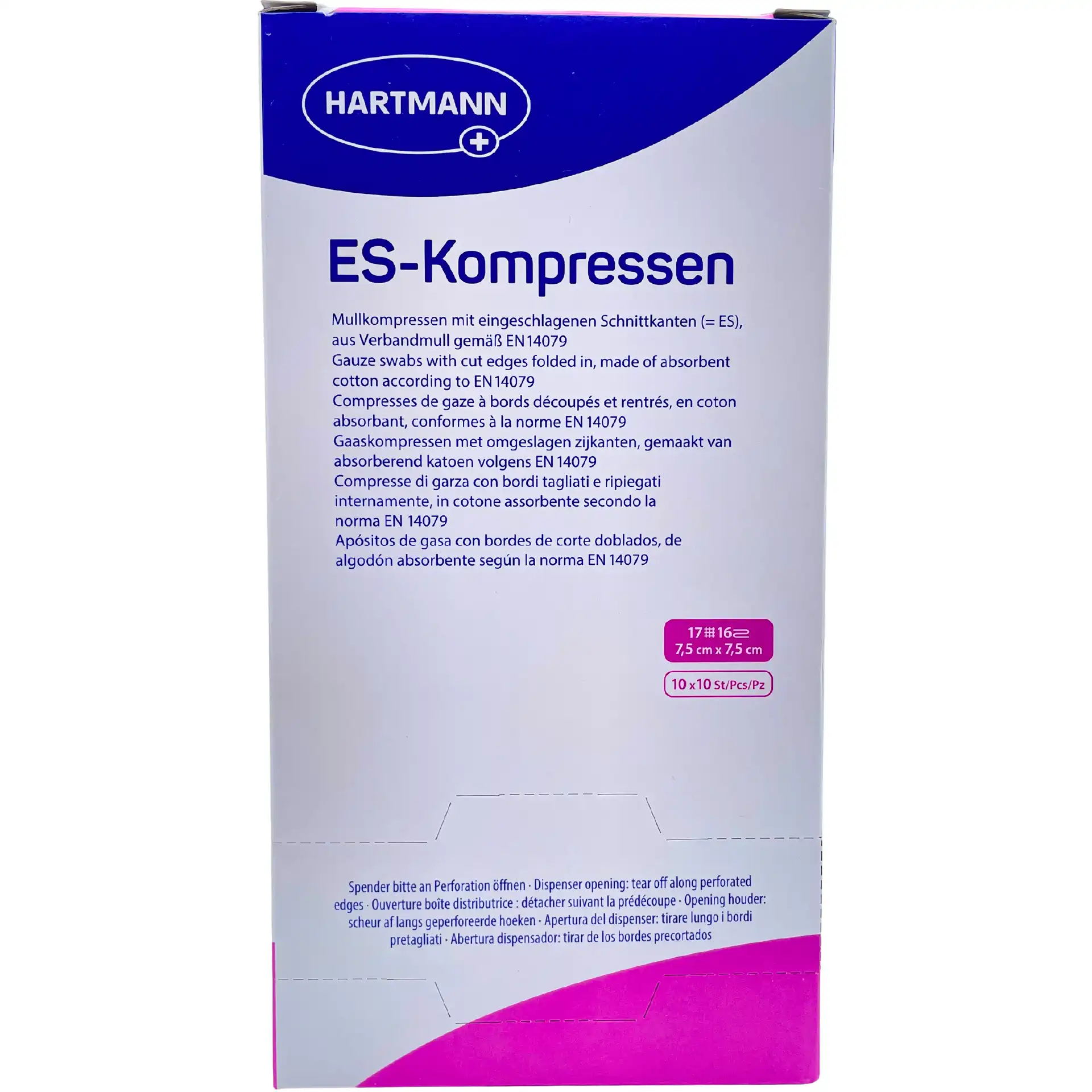 ES-Kompressen 16fach, steril, 7,5 x 7,5 cm, 10 x 10 Stück