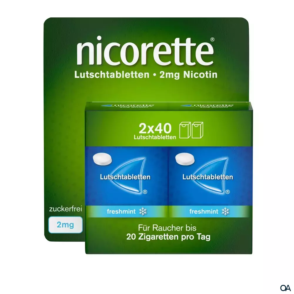 Nicorette® freshmint 2 mg Lutschtabletten 2 x 40 Stück