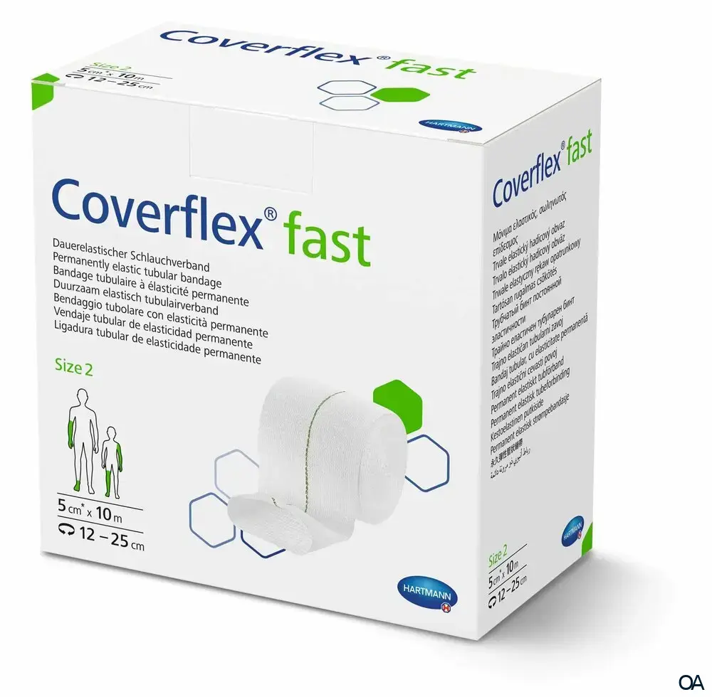 Coverflex® Fast Dauerelastischer Schlauchverband Rolle, Gr. 2, 5 cm x 10 m