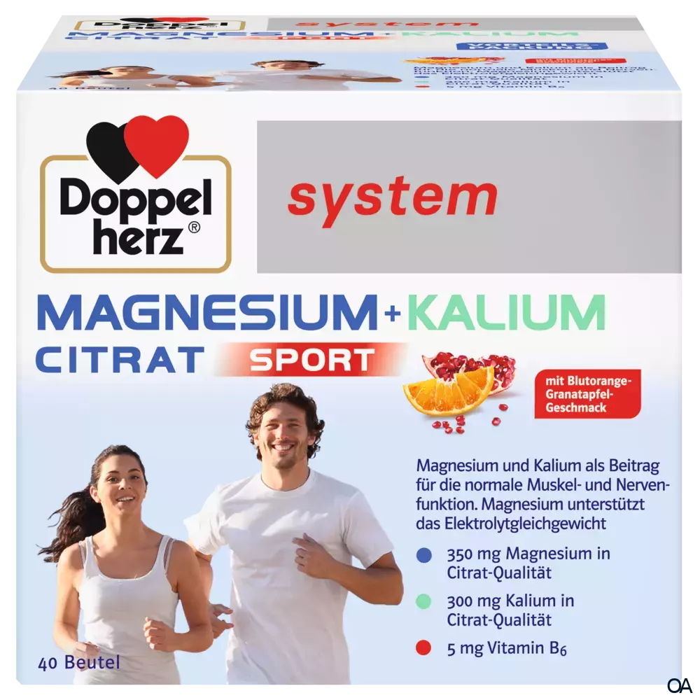 Doppelherz system MAGNESIUM + KALIUM CITRAT SPORT Portionsbeutel Doppelherz system MAGNESIUM + KALIUM CITRAT SPORT Portionsbeutel